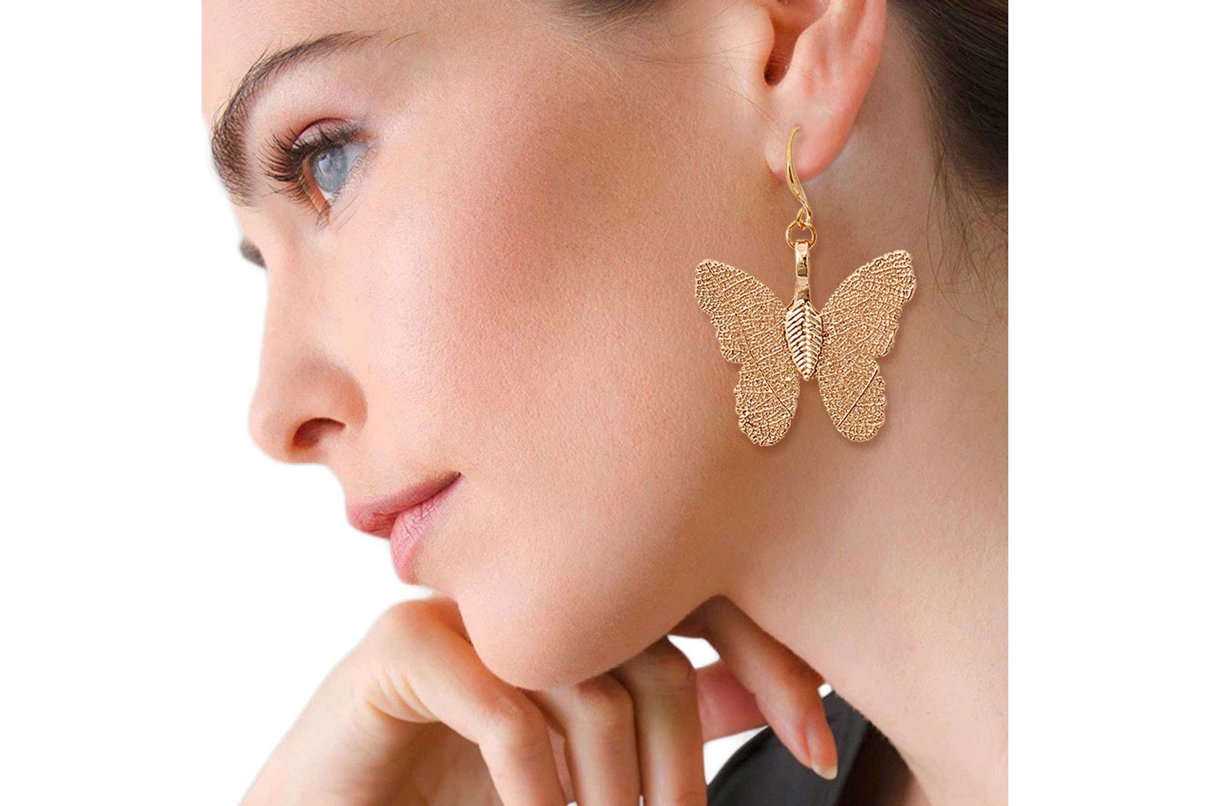Buy Handmade Silver / Gold-plated / 9ct Solid Gold Butterfly Stud Earrings  Online in India - Etsy